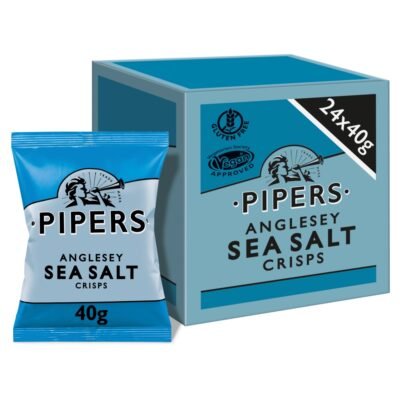 Pipers Anglesey Sea Salt Crisps are made with pure crystallized salt, harvested daily from the stunning Menai Strait in Northwest Wales.
