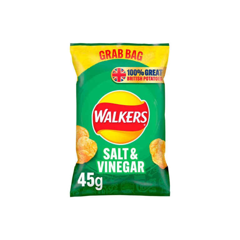Walkers Salt & Vinegar Crisps GRAB 32 x 45g - WDS Group