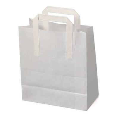 Small White SOS Carrier Bags x 250