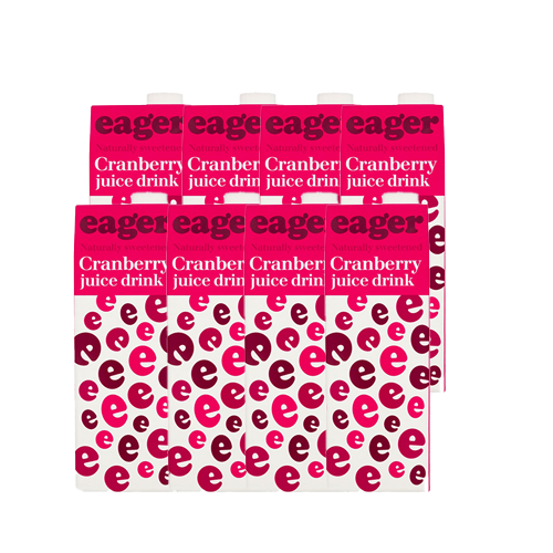 Best Selling Eager Juice Cranberry 8 x 1ltr Cartons
